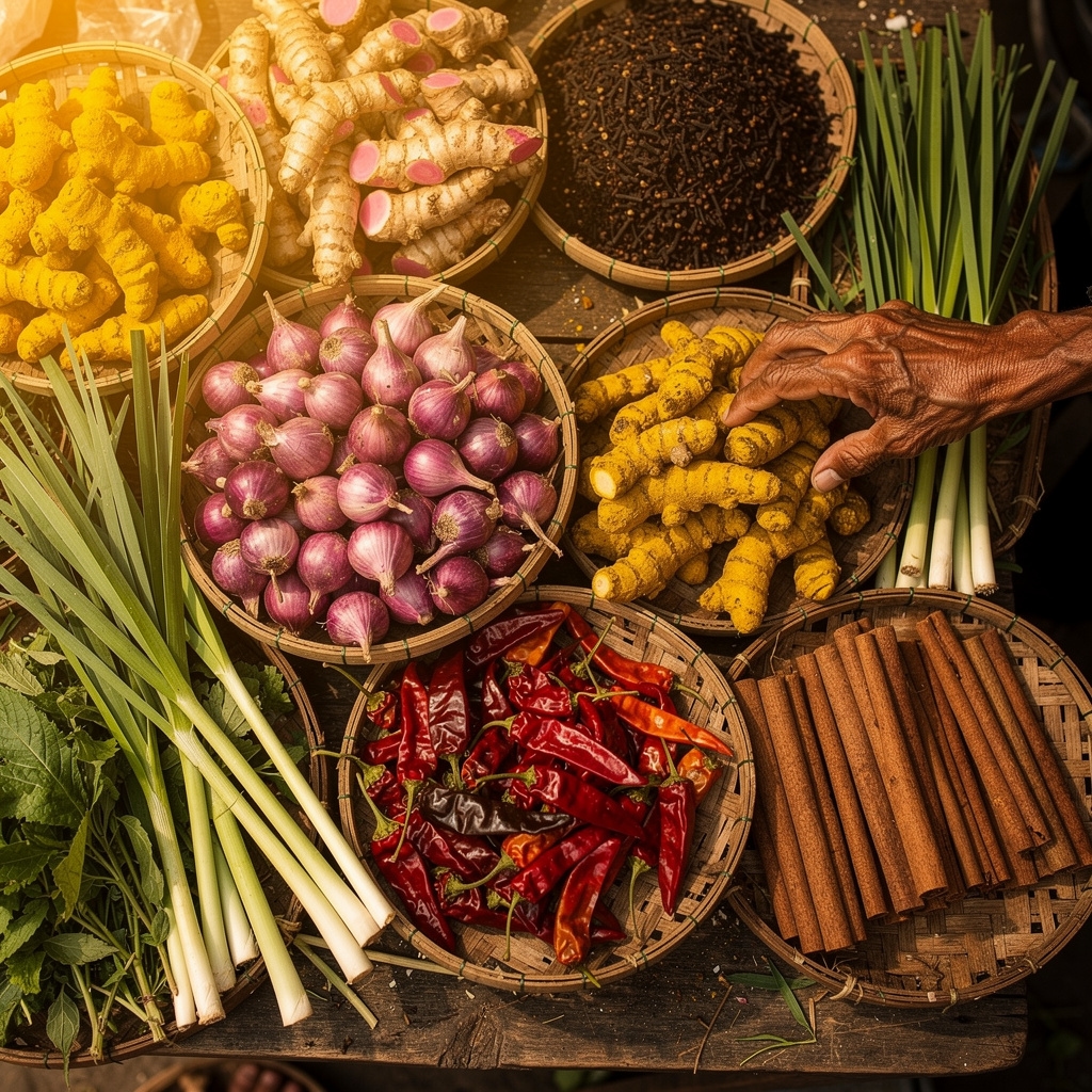 Bumbu rempah segar di pasar tradisional Balikpapan